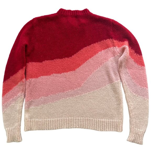 Q&A Los Angeles Color Ombre blocked super cozy sweater knit long sleeve women’s - Picture 7 of 10